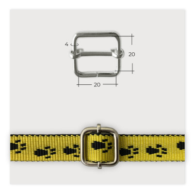 20х20мм Метален регулатор за кожени и текстилни презрамки